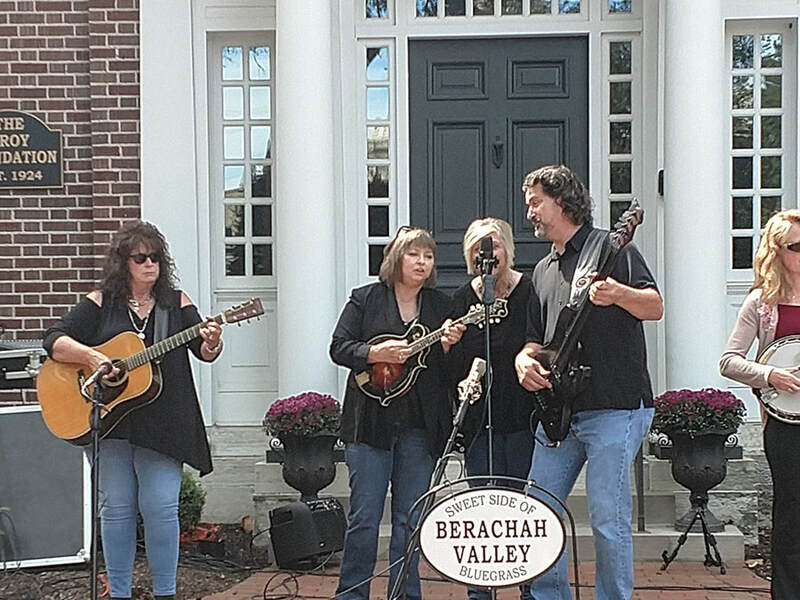 Berachah Valley performs bluegrass music at the Troy Ohio Porch Fest